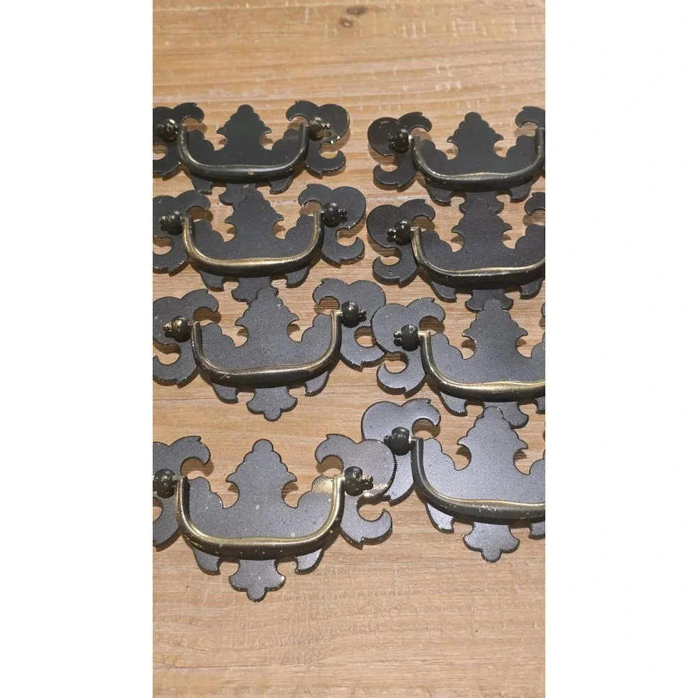 Vintage Set Of 24 Hardware For‎ Cabinets/Drawers Gold And Black Color